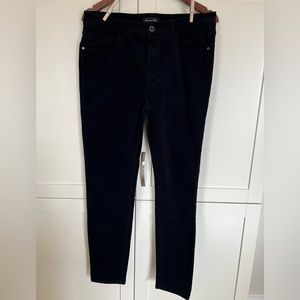 Massimo Dutti ultra fine black corduroy pants